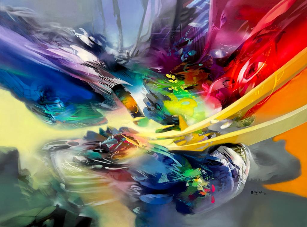 Espitia Fine Art - Limited Edition Original Painting - Abstract Painting - ALEGRIA - 59in x 43.3in | 150cm x 110cm - 10