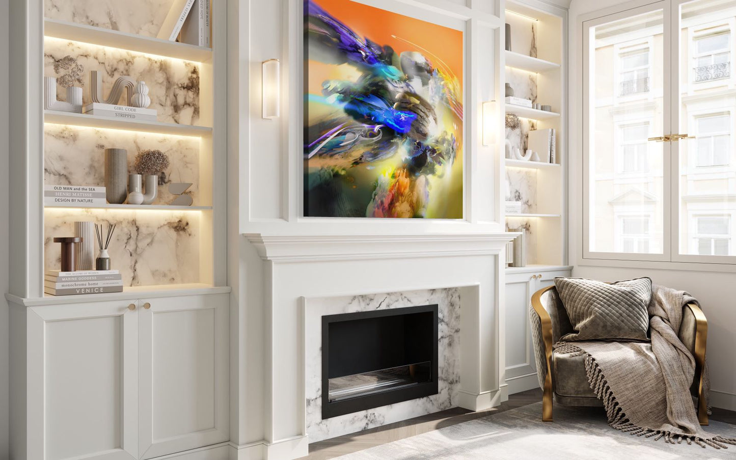 Espitia Fine Art - Acrylic Painting - Abstract Painting - APOLO - 59in x 59in | 150cm x 150cm - 4