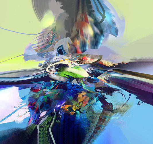 Espitia Fine Art - Acrylic Painting - Abstract Painting - FROZEN - 59in x 59in | 150cm x 150cm - 1