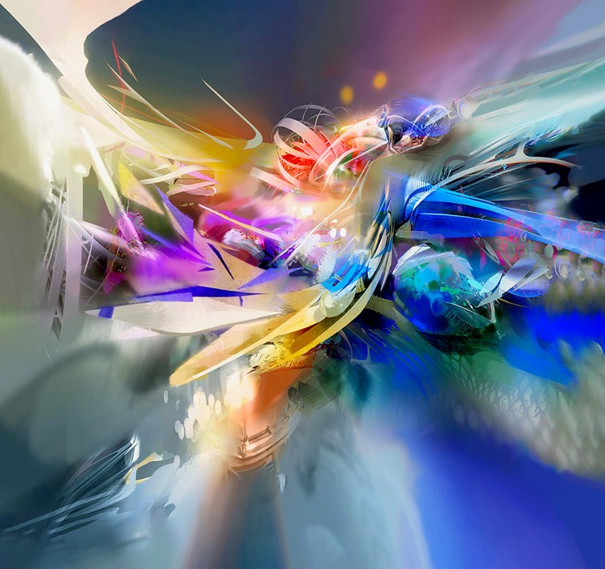 Espitia Fine Art - Acrylic Painting - Abstract Painting - SINFONIA BLUE - 59in x 59in | 150cm x 150cm - 1