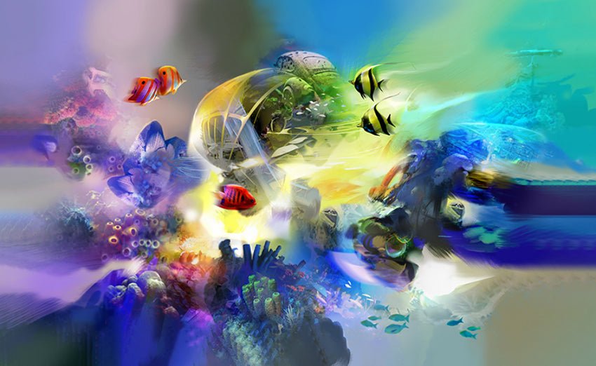 Espitia Fine Art - Acrylic Painting - Marine Painting - ARIEL - 98in x 59in | 250cm x 150cm - 1