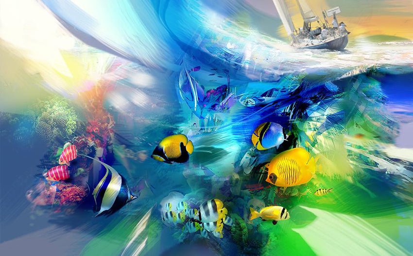Espitia Fine Art - Acrylic Painting - Marine Painting - NAVEGANTES - 98in x 59in | 250cm x 150cm - 6
