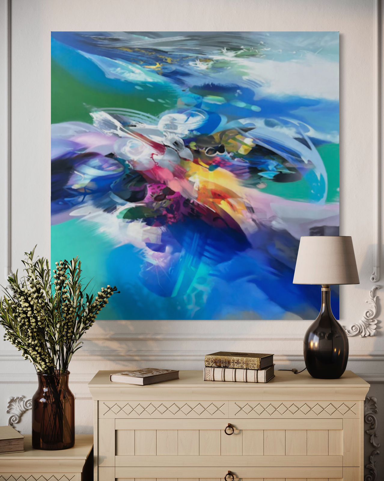 Espitia Fine Art - Acrylic Painting - Abstract Painting - ZEUS - 59in x 59in | 150cm x 150cm - 2