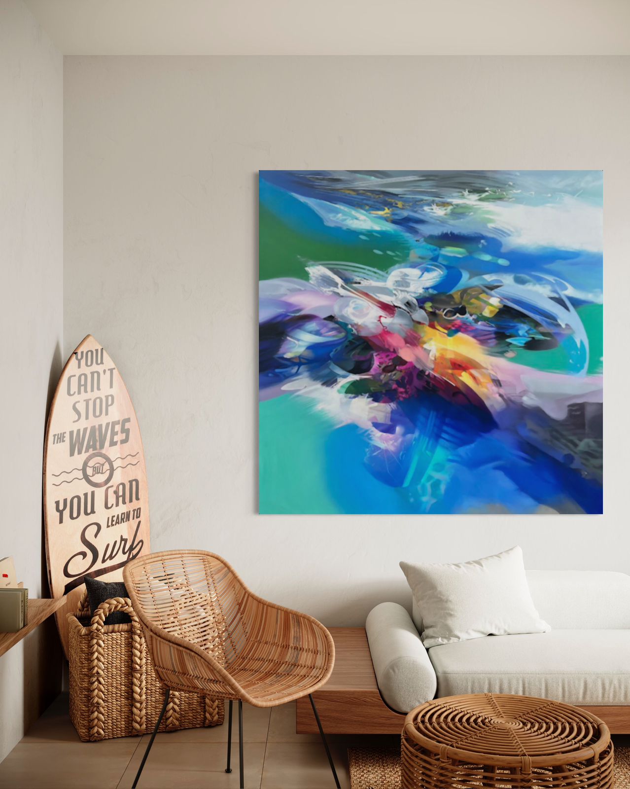 Espitia Fine Art - Acrylic Painting - Abstract Painting - ZEUS - 59in x 59in | 150cm x 150cm - 4