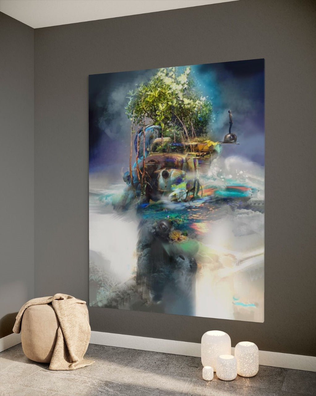 Espitia Fine Art - Acrylic Painting - Classic Truck Painting - EXPLORER - 59in x 79in | 150cm x 200cm - 4