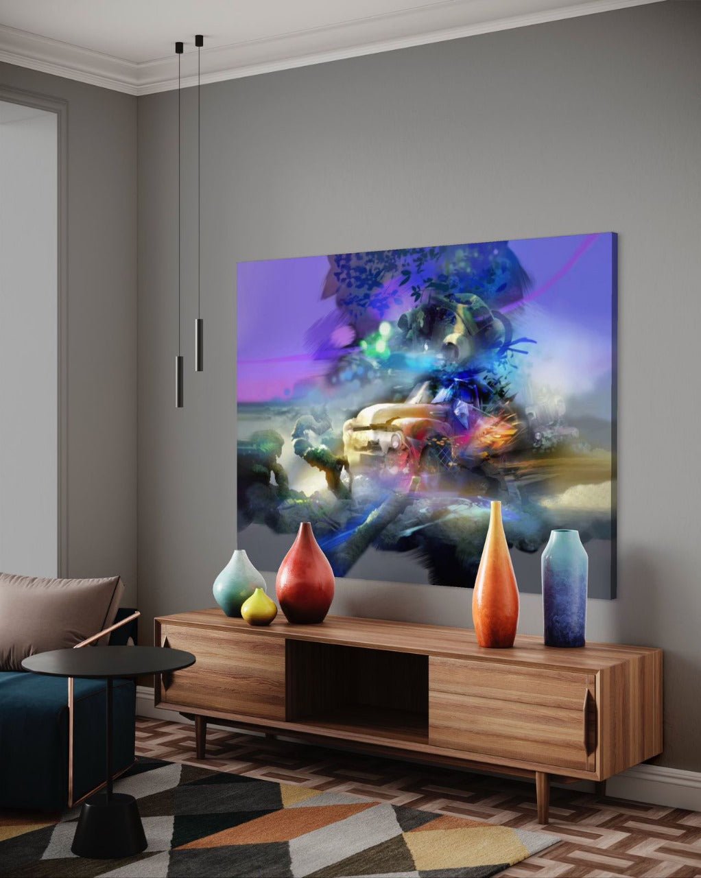 Espitia Fine Art - Acrylic Painting - Classic Truck Painting - NEBULA - 79in x 59in | 200cm x 150cm - 2