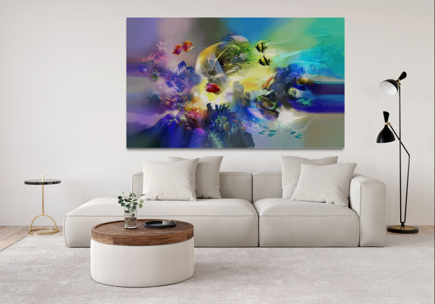 Espitia Fine Art - Acrylic Painting - Marine Painting - ARIEL - 98in x 59in | 250cm x 150cm - 3