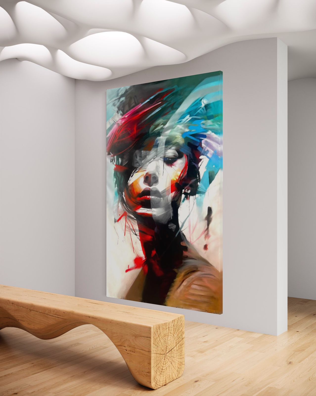 Espitia Fine Art - Limited Edition Original Painting - Woman Painting - CAUTIVA - 59in x 79in | 150cm x 200cm - 4