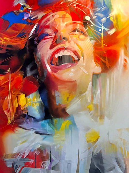 Espitia Fine Art - Limited Edition Original Painting - Woman Painting - ENCUENTRO - 59in x 79in | 150cm x 200cm - 4