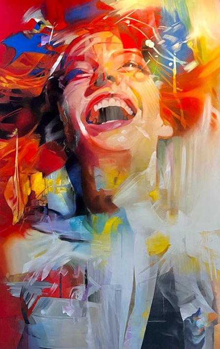 Espitia Fine Art - Limited Edition Original Painting - Woman Painting - ENCUENTRO - 59in x 94.5in | 150cm x 240cm - 1