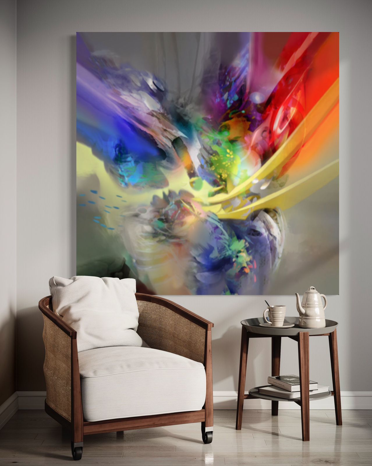 Espitia Fine Art - Limited Edition Original Painting - Abstract Painting - ALEGRIA - 59in x 59in | 150cm x 150cm - 2