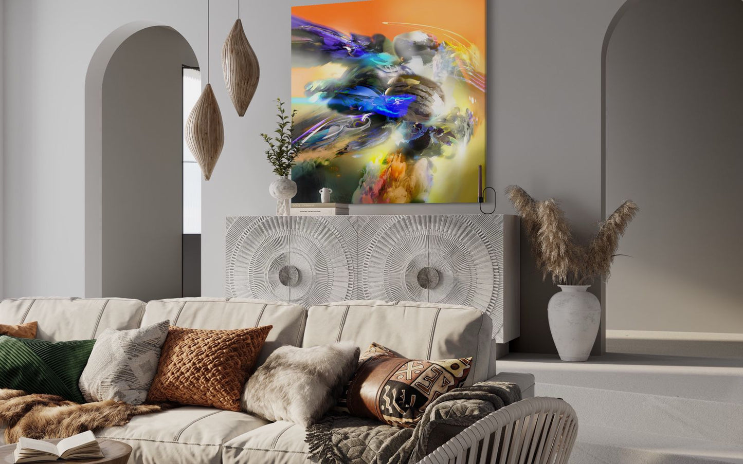 Espitia Fine Art - Acrylic Painting - Abstract Painting - APOLO - 59in x 59in | 150cm x 150cm - 3